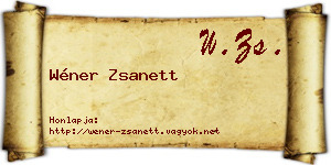 Wéner Zsanett névjegykártya