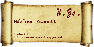 Wéner Zsanett névjegykártya