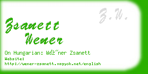 zsanett wener business card
